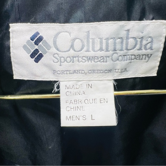 COLUMBIA SPORTSWEAR Vintage USA Made Blue Ski Snowboard Jacket Coat Men’s Large - Picture 13 of 16